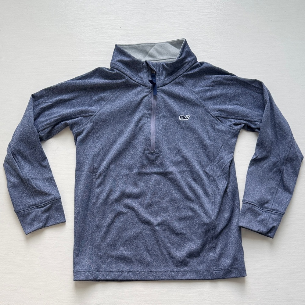 Vineyard Vines Kids Blue Quarter-Zip Shirt